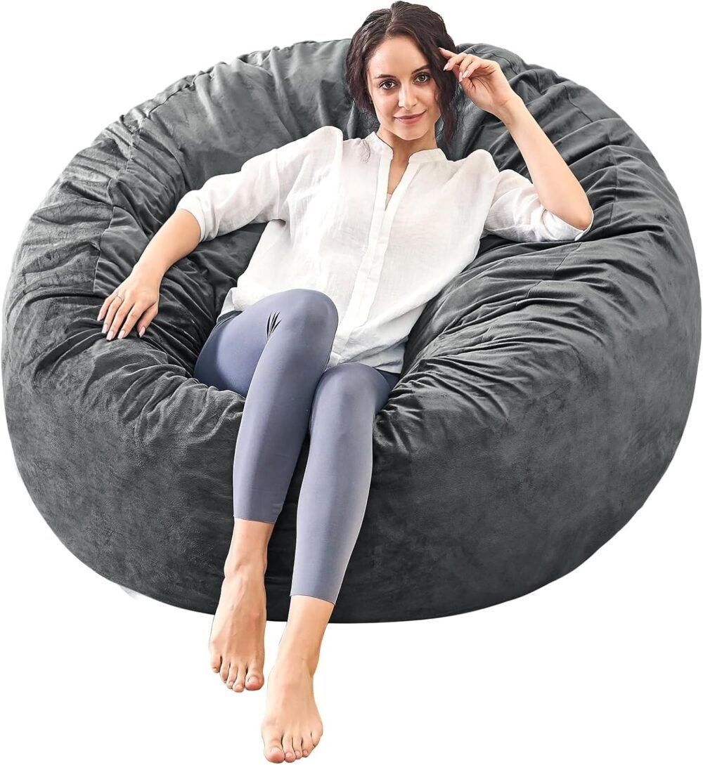 3 Feet Bean Bag Chair - BeanBag Chairs for Adults Grey