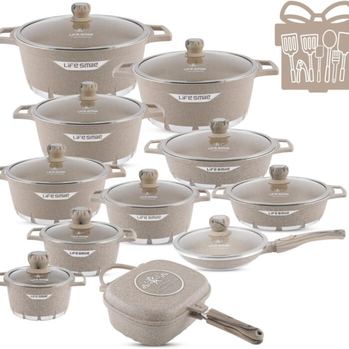 🎄LIFE SMILE Cookware Set 29 Pieces