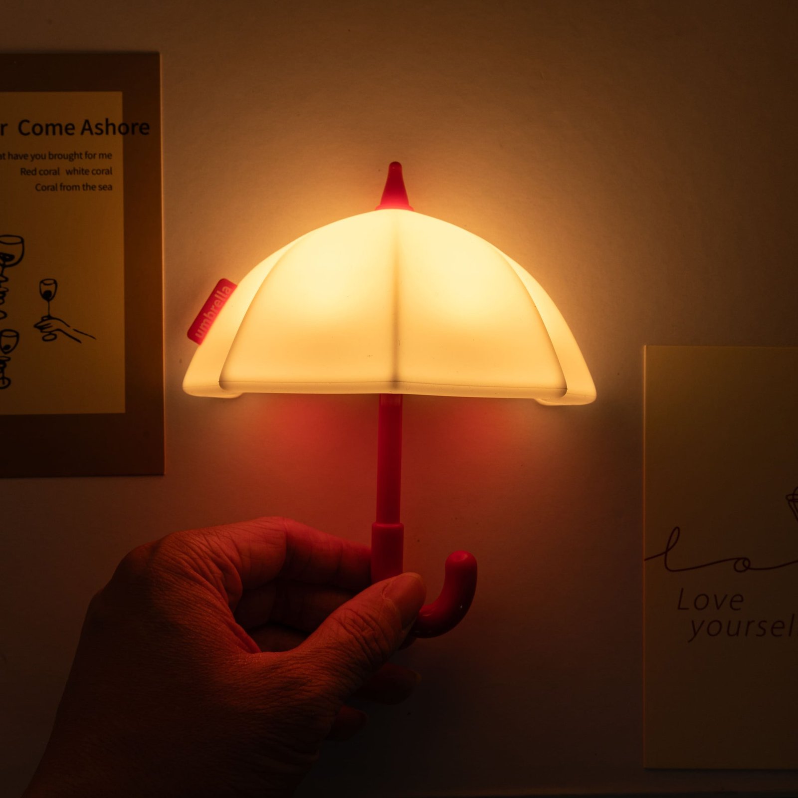 Squishy Silicone Umbrella LED Night Light - Perfect Gift for Kids and Girls