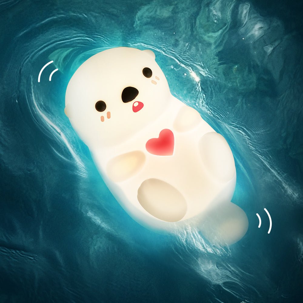 Otter Squishy Silicon LED Night Light Limited - Tap Lamp, Best Gift for Kids and Girls