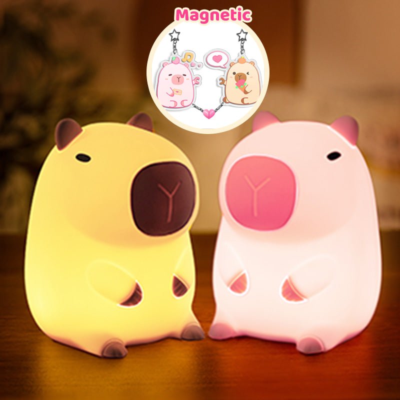 Capybara Pairing Squishy Night Light - Perfect Gift for Kids and Girls