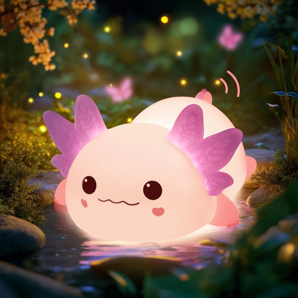 Axolotl 2025 Exclusive Design Squishy Silicone LED Night Light - Perfect Gift for Kids and Girls